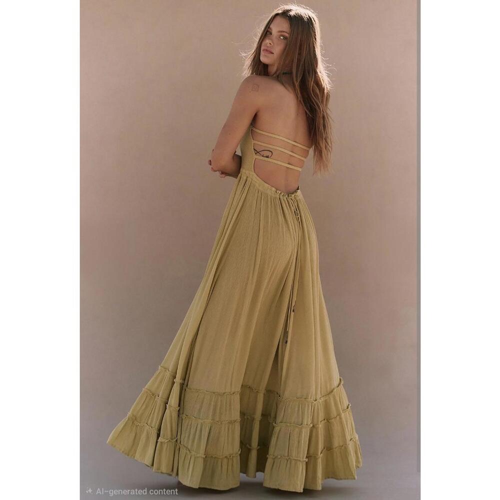 #408 - Free People Extratropical Maxi Dress NWT Size Small - Picture 4 of 8